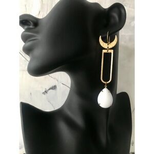 Gold Statement Earrings Handmade One of a Kind